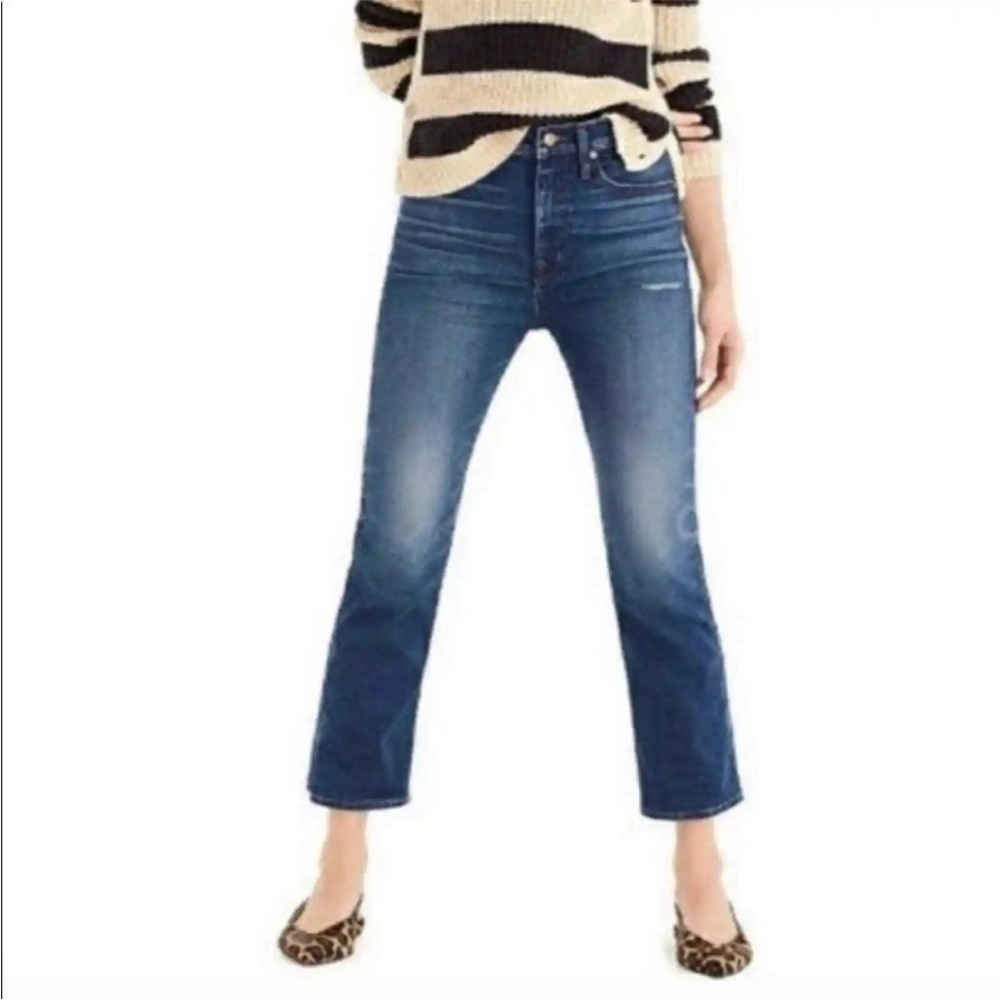Point Sur J.Crew 11” Kickout Crop Jeans size 32 in Medium Wash